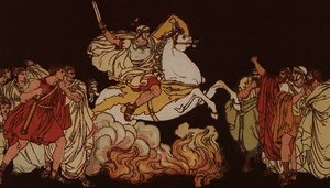 Curtius leaping into the chasm