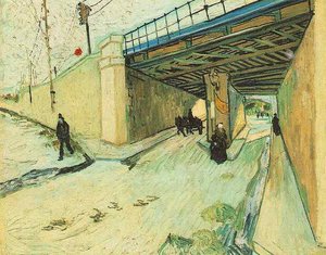 Railway Bridge Over Avenue Montmajour, Arles, The — Vincent Willem Van Gogh, Post-impressionism