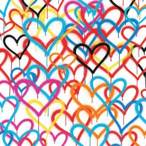 Chromatic Pulse: An Expansive Symphony Of Spontaneous Hearts And Vibrant Gravity — Laurent Girard, Graffiti / Street Art