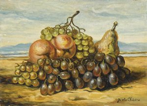Natura Morta Con Uva, Pere E Mele — Giorgio De Chirico