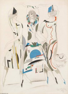Costume Design For Humoresque — Sergei Vasil'evich Chekhonin