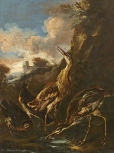 Herons And Lapwings — Jan Baptist Weenix