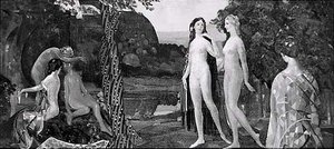 Jewel Bearing Tree Of Amity, (painting) — Arthur B. Davies