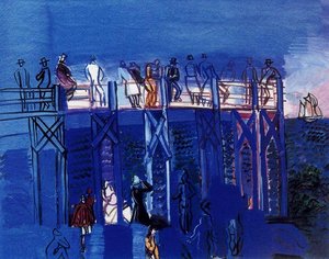 The Beach And Pier Stakes In Le Havre — Raoul Dufy