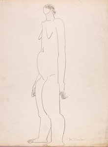 (untitled Standing Nude With Collar Bones) — Morris Kantor