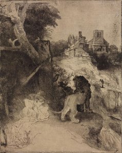 Saint Jerome Reading In An Italian Landscape — Рембрант, Dutch Golden Age
