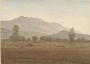 New Moon Above The Riesengebirge Mountains — Caspar David Friedrich, German Romanticism