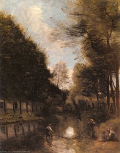 Gisors Riviere Bordee D'arbres — Jean-baptiste-camille Corot, Realism