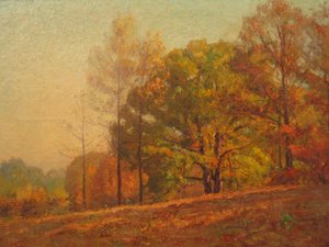 Fall In The Hills — Theodore Clement Steele, Impressionism