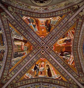 Bóveda De Los Padres De La Iglesia — Giotto Di Bondone
