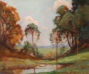 Landscape With Pond — Benjamin Haughton