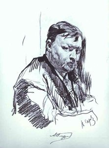 Portrait Of The Composer Alexander Glazunov — Valentín Aleksándrovich Sérov