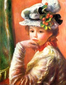 Woman Leaning On Her Hand — Pierre-auguste Renoir, Impressionism