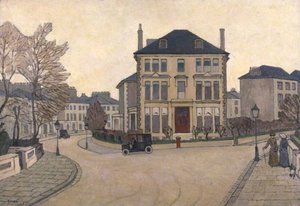 A Street Scene In Belsize Park, A House At Hampstead, London — Robert Polhill Bevan