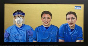 Connie, Nurse: Hardworking, Happy, Caring — Angela K. Beatson Wood, Contemporary Realism