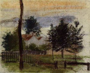 Landscape At Louveciennes 1 — Camille Pissarro, Impressionism