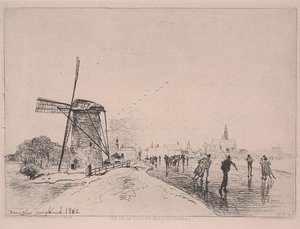 View Of The City Of Maaslins — Johan Barthold Jongkind