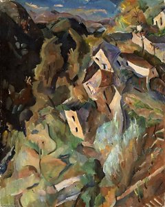 Houses On A Hill — William H. Johnson