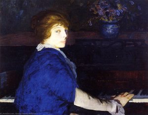 Emma At The Piano — George Wesley Bellows, Realism
