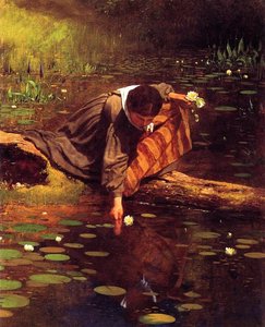 Gathering Lilies — Jonathan Eastman Johnson
