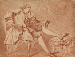 Gentleman Lounging In A Chair — Шарл Андре Ван Ло