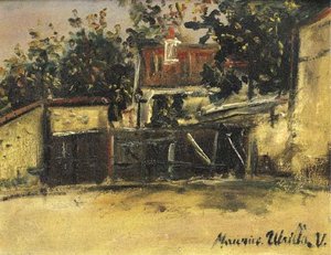 The Flag Of Saint-vincent In Montmartre — Maurice Utrillo, Impressionism