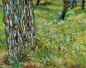 Tree Trunks In The Grass — Vincent Willem Van Gogh, Post-impressionism