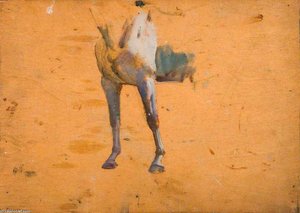 Study Of Front Legs Of A Horse — Алфред Џејмс Менингс, Impressionism