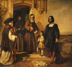 Columbus At The Door Of The Convent Of Santa Maria De La Rábida — William Simson