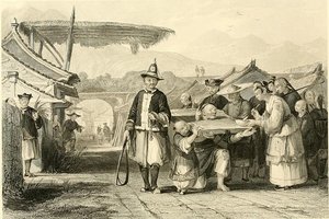 Punishment Of The Tcha Or Cangue — Thomas Allom