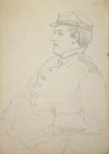 Study Of A Soldier In Profile — Sanford Robinson Gifford