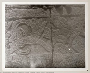[relief Carving, Mayan Ruins, Chichen Itza] — Octavio Medellín