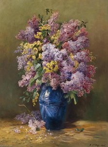 Lilacs In Blue Vase — Karl Vikas