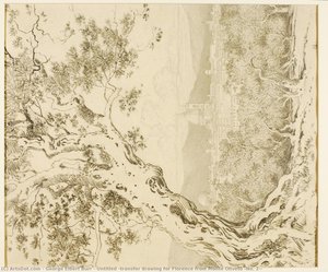 Untitled (transfer drawing for Florence from Monte Oliveto [No. 2])