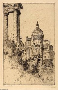 Columns, Roman Forum — Bertha Evelyn Jaques