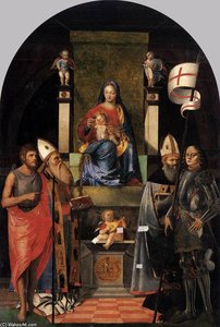 Virgin And Child Enthroned With Saints