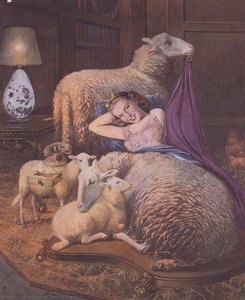 Reclining Girl In Sheep — Salvador Dalí, Surrealism