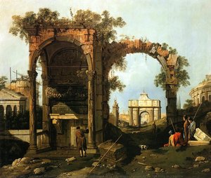Landscape With Ruins (also Known As Picket Duty In Virginia) — Canaletto, Rococo