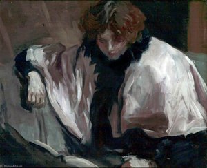 A Girl Reading A Book — Philip Wilson Steer