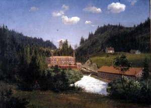 Norwegian Nydalen Fabrikker Malt Av Johan Fredrik Eckersberg I 1851 — Johan Fredrik Eckersberg