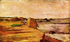 Hut On A Beach — Giovanni Fattori