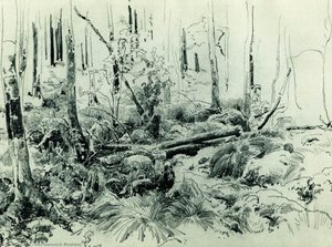 In The Forest Thicket — Ivan Ivanovich Shishkin, Realism