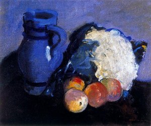 Peaches, Cauliflower And Vase