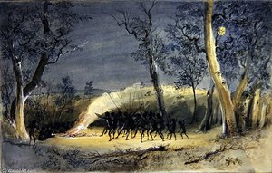 A Native Corroboree At Night