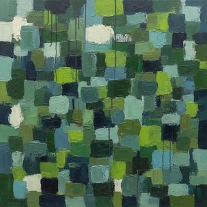 Fragmented Moss Mosaic: A Monumental Study In Verdant Shadows And Liquid Gravity — Laurent Fabre