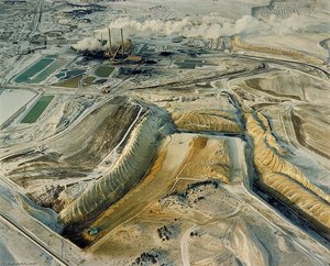 Coal Strip Mine, Power Plant And Waste Ponds. January, 1984 From The Series Colstrip, Montana 1982 1985 — David T Hanson