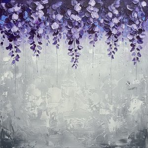 Sculptural Violet Tides Descending Into The Silent Depth Of Slate Shadows — David Moreau, Plaster & Texture Art