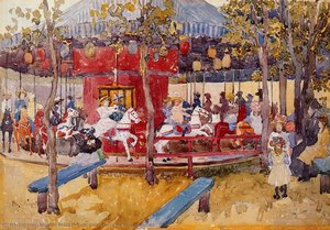 Merry Go Round, Nahant — Maurice Brazil Prendergast, Post-impressionism