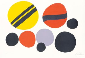 Chevrons Noir Sur Rouge Et Jaune — Alexander Milne Calder