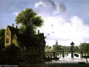A Town On A River With A Bridge — Wouter Knijff